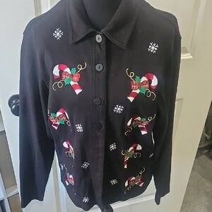 Bechamel Black Jacket with Festive Embroidery